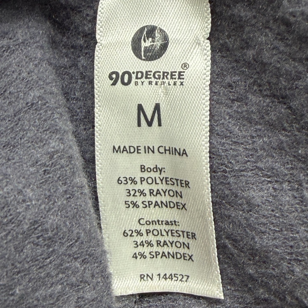 90 Degree By Reflex Long Sleeve Twist Knot Top - Dark Gray - Picture 2 of 5